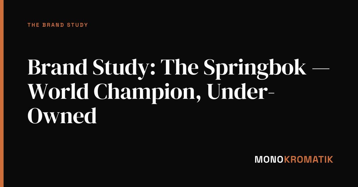Brand Study: The Springbok — World Champion, Under-Owned — report cover